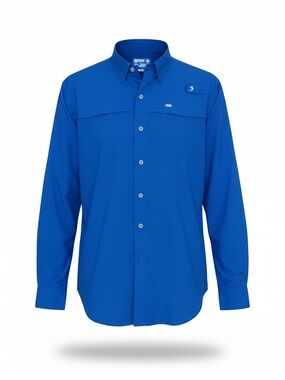 Reel Legends Mariner Fishing Shirt XL Blue Vent Long Sleeve Performance PFG Styl